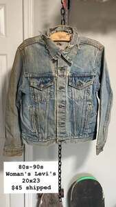 Vintage womens 1980s Levi's denim distressed jacket